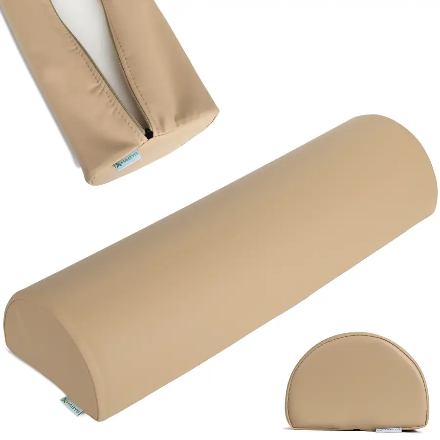 Demi-rouleau de massage sous les pieds ou sous le genou - 60x18x12 (revêtement Soft Touch)