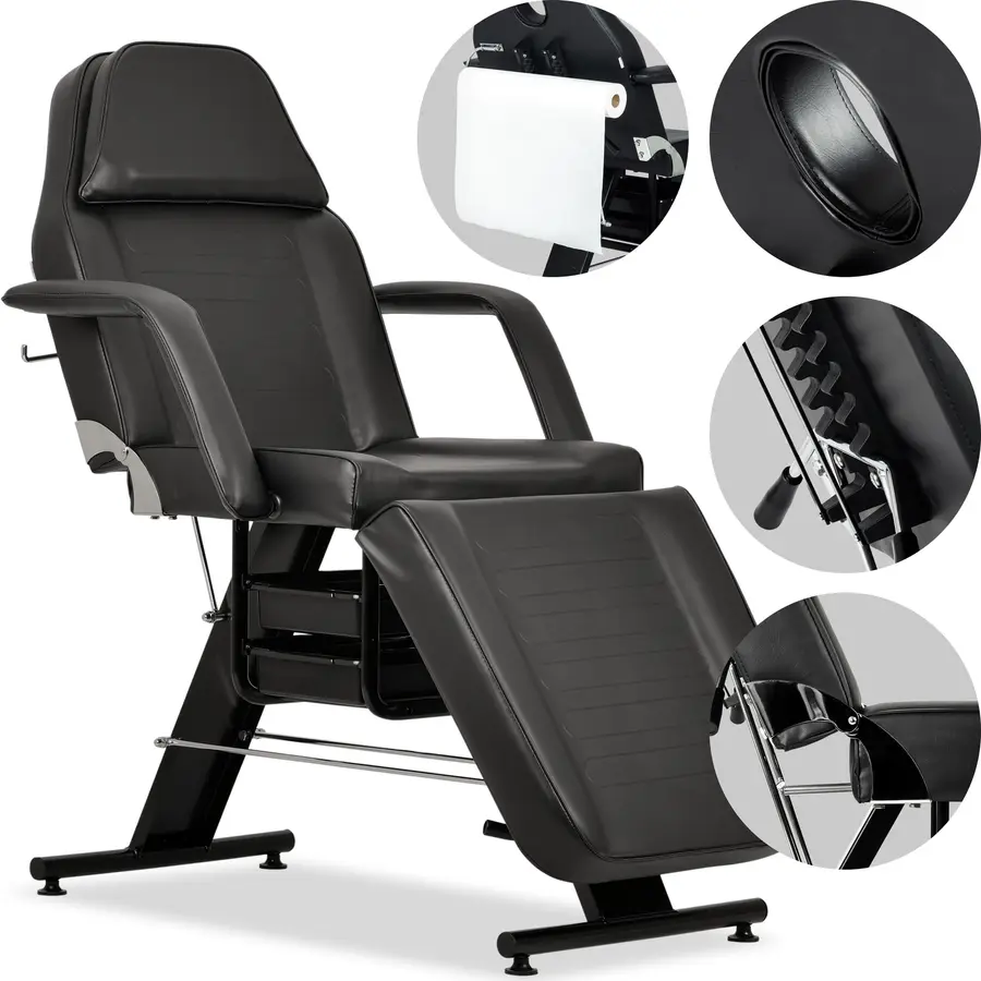 Fauteuil esthétique multifonction pour tatouage ARIA NERO avec bacs