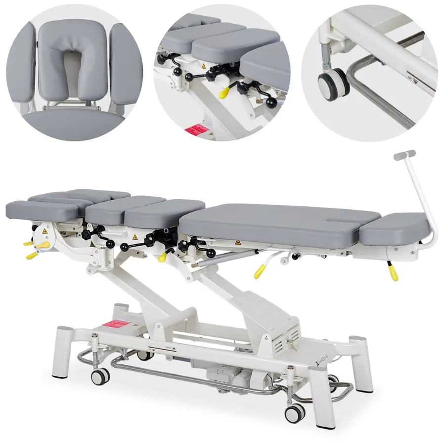 Table de chiropraxie électrique Upright Chiro Z7 – 7 sections, drops, commande au pied