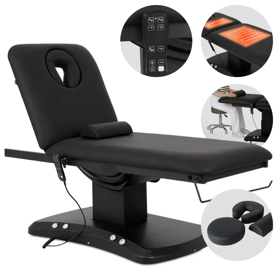 Table de massage électrique chauffante professionnelle – 2 moteurs – Noire - Estella ERGO 2 Habys