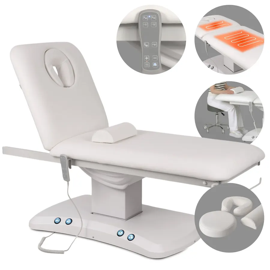 Table de soins électrique chauffante 2 moteurs – Blanche Estella ERGO 2 Habys