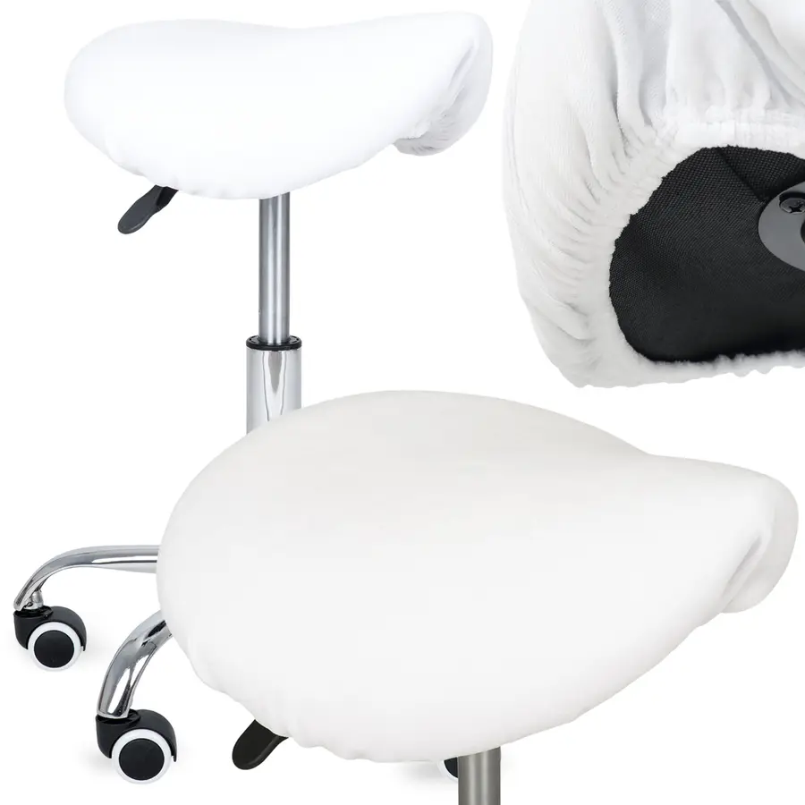 Housse en velours avec élastique pour tabouret