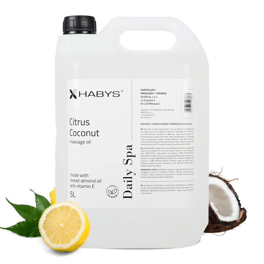 Huile de massage Daily Spa Citrus Coconut HABYS 5 L