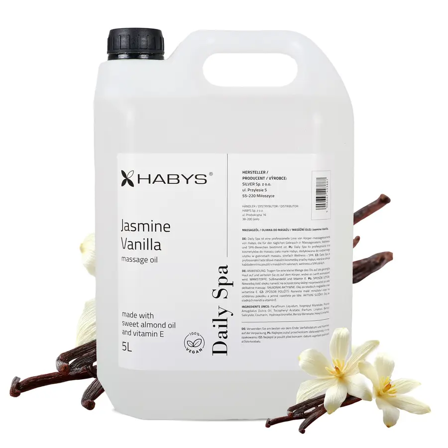 Huile de massage Daily Spa Jasmine Vanilla HABYS 5 L