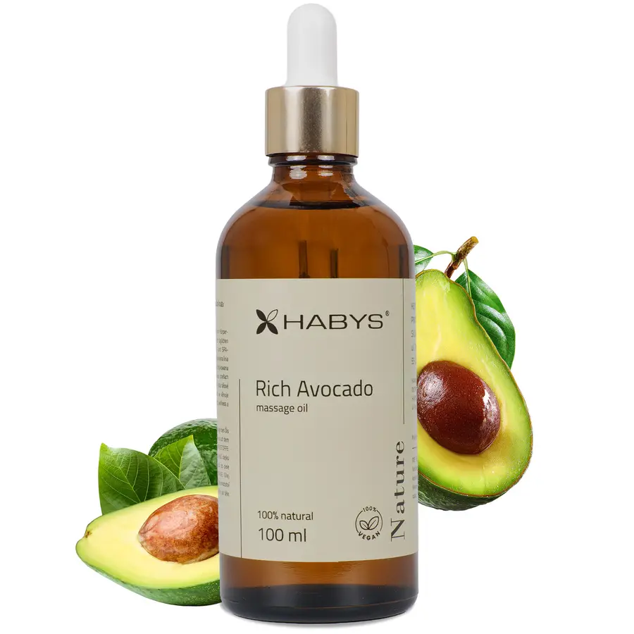 Huile de massage Nature Rich Avocado HABYS 100 ml avec pipette