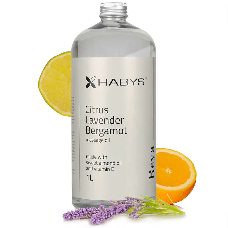 Huile de massage Reya Citrus, Lavender, Bergamot Habys 1 L