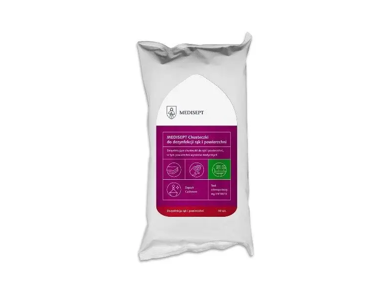 Lingettes de désinfection des mains et des surfaces Medisept 50 pièces