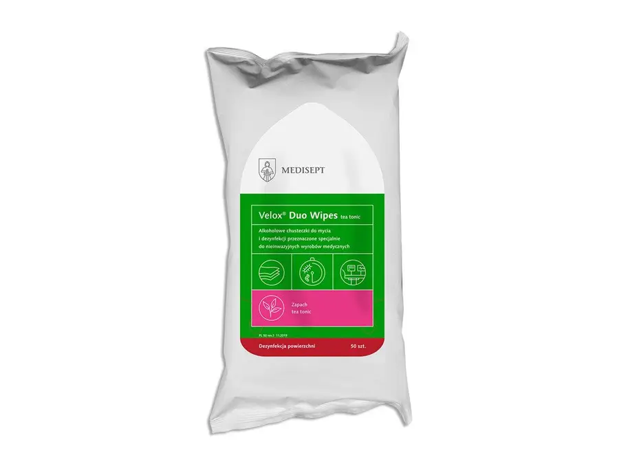 Lingettes Velox Wipes DUO flowpack Medisept - 50 pièces