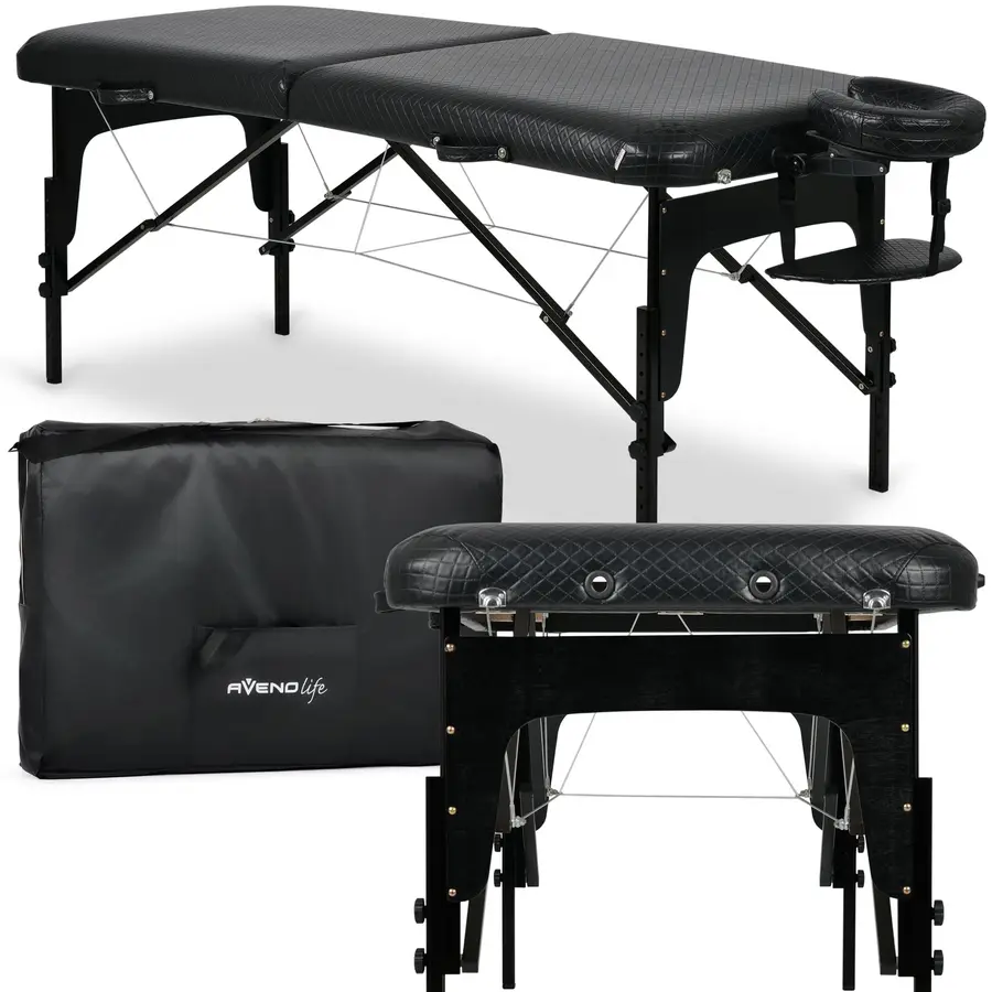Lit esthétique pliant de massage Estetic Black 75 cm