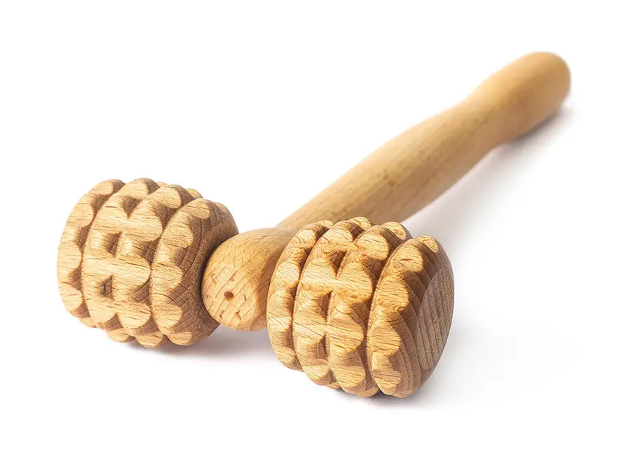 Masseur en bois pour le visage, le cou et la tête, T-roller