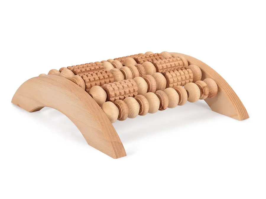 Rouleaux de massage des pieds en bois