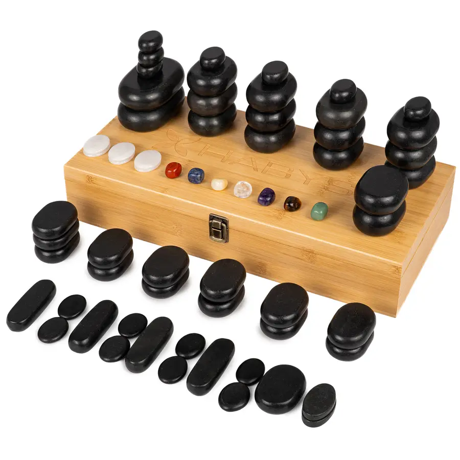 Set de 64 pierres de massage