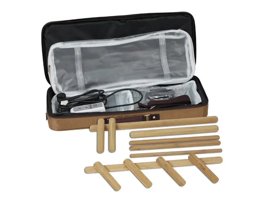 Set - Sac nomade pour chauffer les pierres et les bambous, bâtons de bambou