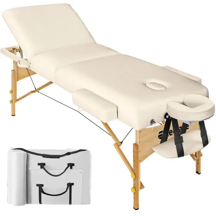 Table de massage Somwang 3 zones avec rembourrage de 7,5cm et châssis en bois