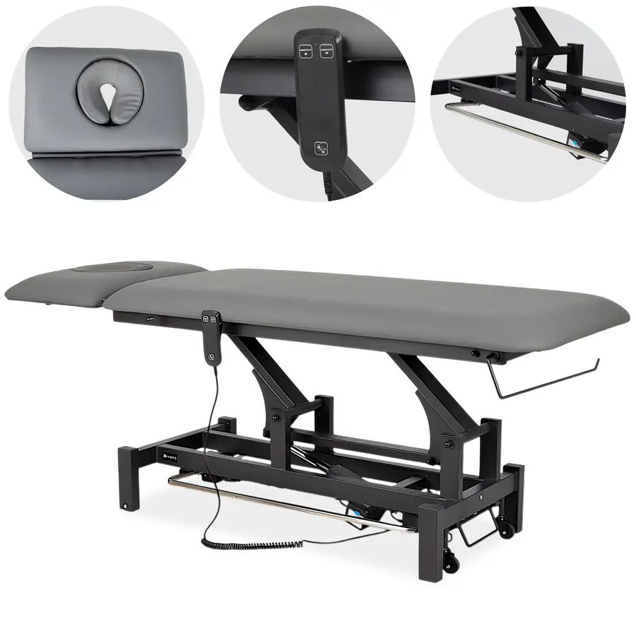 Table de rééducation et de massage électrique Fortis 2 Ergo - télécommande, cadre de commande