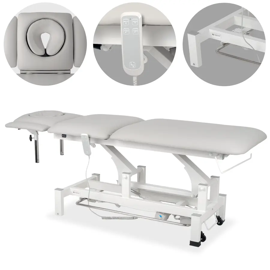 Table de rééducation et de massage électrique Fortis 5 Ergo - télécommande, cadre de commande