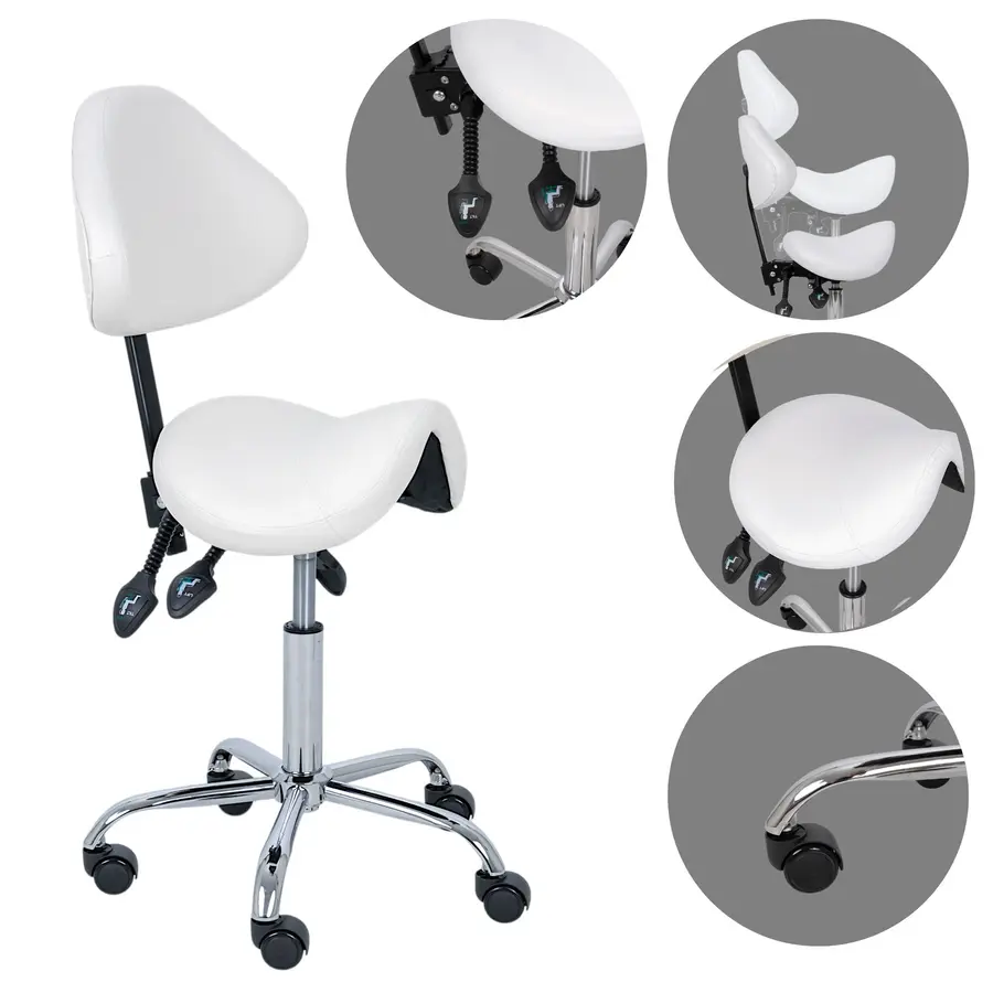 Tabouret selle Sola avec dossier
